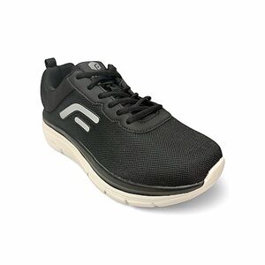FitVille Men’s Walking Shoes – Wide Width 9.5 EW Black Max Cushioning Sneakers